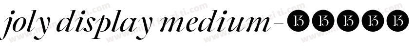 joly display medium字体转换